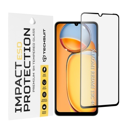 Folie pentru Xiaomi Redmi 13C 4G / Redmi 13C 5G / Poco C65 - Techsuit ESD Glass - Black