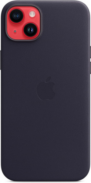 Husa de protectie Apple pentru iPhone 14 Plus Leather Case with MagSafe , Ink