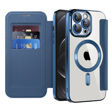 Husa pentru iPhone 12 Pro - Techsuit SmartMag Book Case - Blue