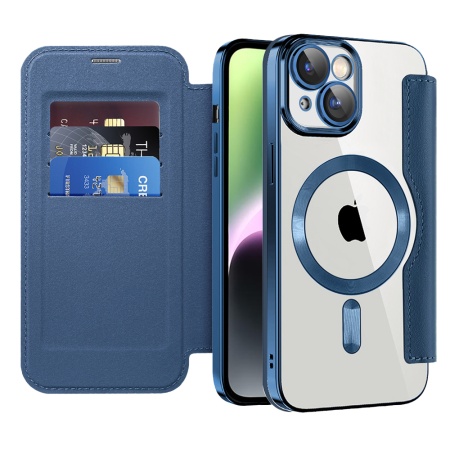 Husa pentru iPhone 14 - Techsuit SmartMag Book Case - Blue