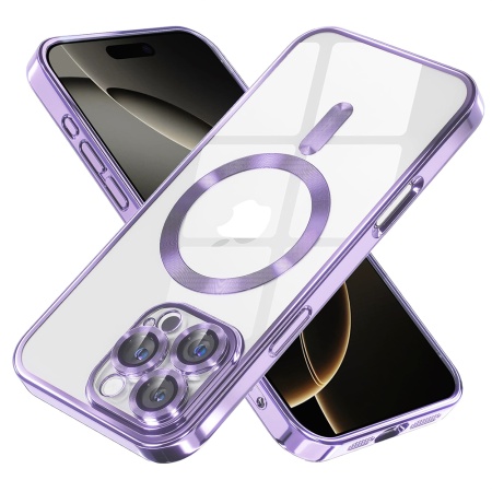 Husa pentru iPhone 16 Pro Max - Techsuit Luxury Crystal MagSafe - Light Purple