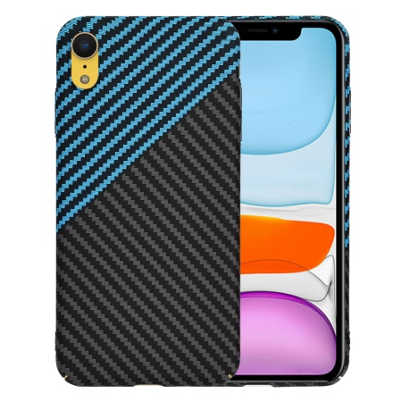 Husa pentru iPhone XR - Techsuit Carbonite FiberShell - Blue Pulse