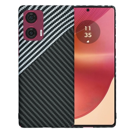Husa pentru Motorola Edge 50 Fusion - Techsuit Carbonite FiberShell - Stealth Gray