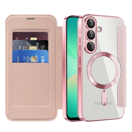 Husa pentru Samsung Galaxy A26 5G - Techsuit SmartMag Book Case - Pink