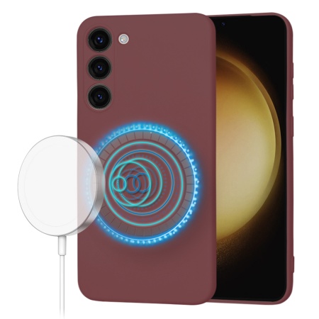 Husa pentru Samsung Galaxy S23 Plus - Techsuit SoftFlex MagSafe - Plum Red