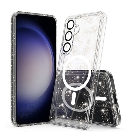Husa pentru Samsung Galaxy S24 - Techsuit SparkleSkin MagSafe Series - Clear