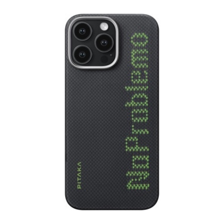 Husa Pitaka MagEZ 5 iPhone 16 Pro NoProblemo Tactile Woven fosforescenta