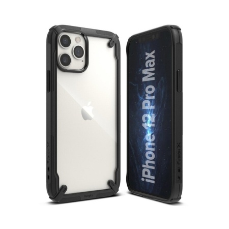 Husa Ringke FUSION X iPhone 12 Pro Max Transparent/Negru