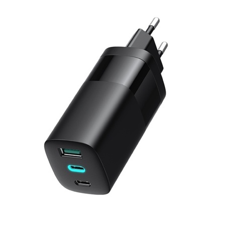 Incarcator Priza 2x Type-C, USB, PD65W, Fast Charging - Havit (UC10) - Black