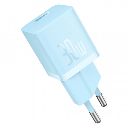 Incarcator retea Baseus GaN5 Fast Charge mini 1C 30W Albastru