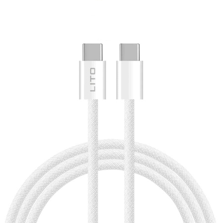 Cablu de Date Type-C la Type-C 60W, 2m - Lito (LD04) - White