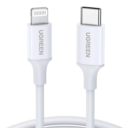 Cablu de Date USB-C la Lightning, 5V/3A, 480Mbps, 1m - Ugreen US171 (10493) - White