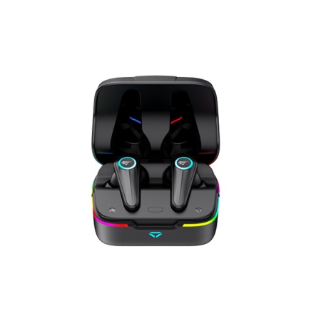 Casti fara Fir cu Microfon, Type-C, Bluetooth 5.0, ENC, TWS, RGB, Microphone, FPC, 470mAh - Havit (TW952 PRO RGB) - Black