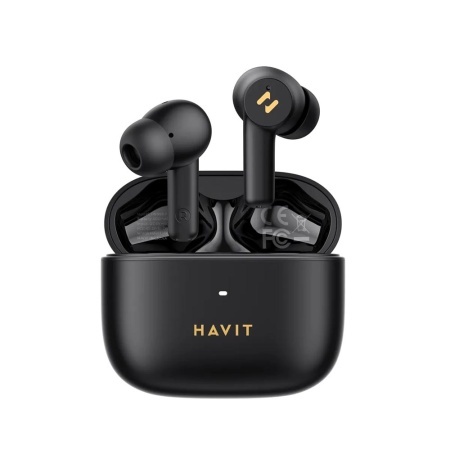 Casti fara Fir TWS, Bluetooth 5.3, Type-C, 500mAh - Havit (TW958 Pro) - Black