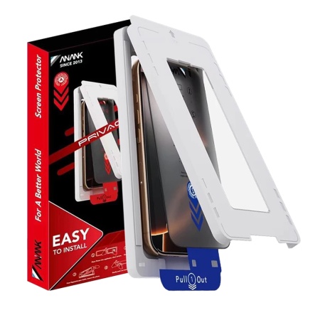 Folie pentru iPhone 15 Pro Max - ANANK 2.5D 2X Reinforced Privacy Screen Protector - Black