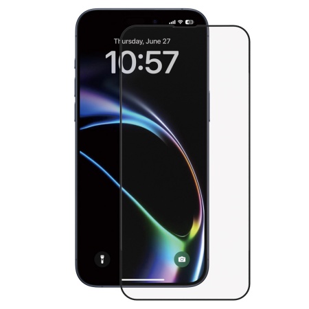 Folie pentru iPhone 16 Pro Max (set 10) - ANANK 2.5D 1X Reinforced Full Glass Screen Protector - Black