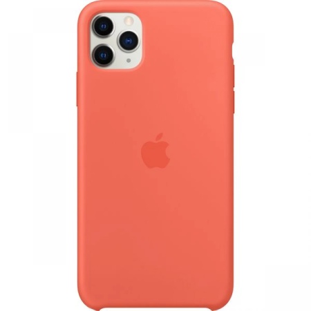 Husa Apple Silicon Case pentru iPhone 11 Pro Max, MX022ZM/A / MX022ZE/A, Clementine