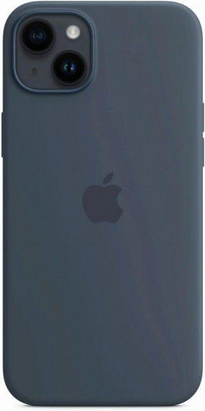 Husa de protectie Apple pentru iPhone 14 Plus Silicone Case with MagSafe , Storm Blue