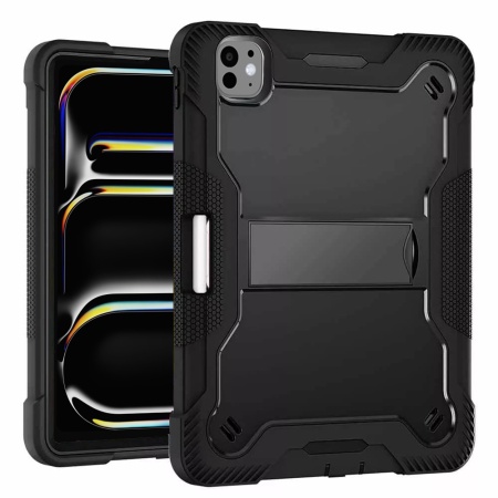 Husa pentru iPad Pro 11 (2024) + Folie - Techsuit Rugged TabShell - Black