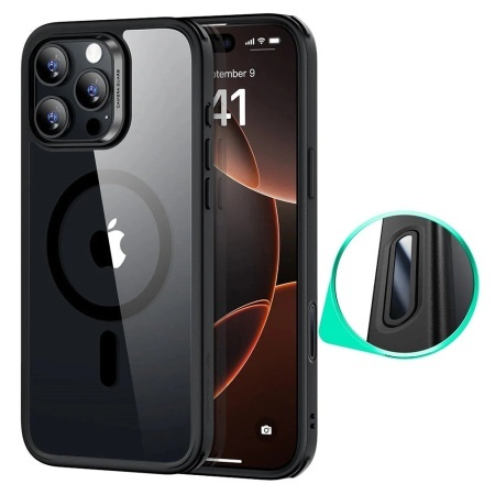 Husa pentru iPhone 16 Pro Max - ESR Classic Hybrid HaloLock - Clear Black