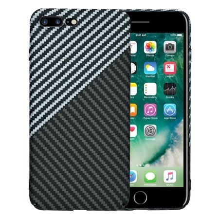 Husa pentru iPhone 7 Plus / iPhone 8 Plus - Techsuit Carbonite FiberShell - Stealth Gray