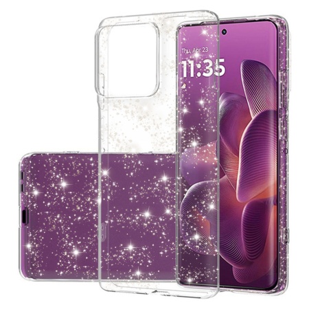 Husa pentru Motorola Edge 60 / Edge 60 Fusion - Techsuit SparkleSkin Series - Clear