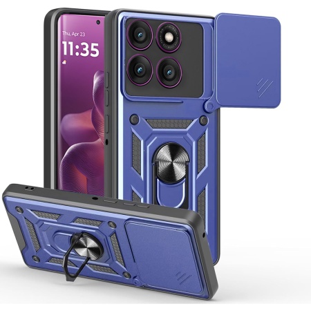 Husa pentru Motorola Edge 60 Pro - Techsuit CamShield Series - Blue