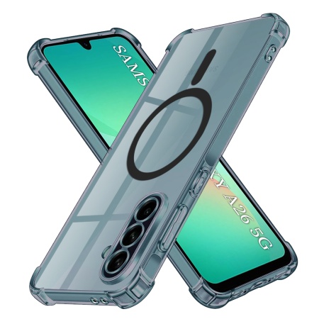 Husa pentru Samsung Galaxy A26 5G - Techsuit Shockproof Clear Silicone MagSafe - Smoke Black