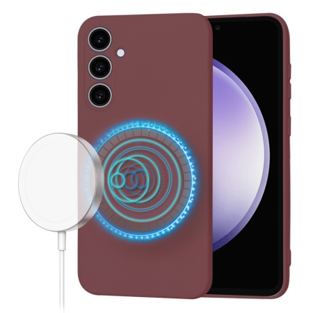 Husa pentru Samsung Galaxy S23 FE - Techsuit SoftFlex MagSafe - Plum Red