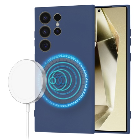 Husa pentru Samsung Galaxy S24 Ultra - Techsuit SoftFlex MagSafe - Navy Blue