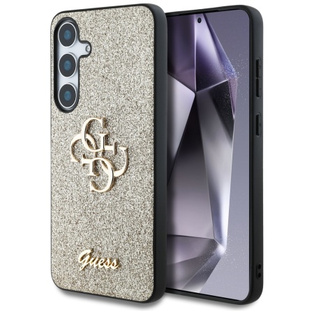 Husa pentru Samsung Galaxy S25 Plus - Guess Glitter Script Big 4G Logo (GUHCS25MHG4SGD) - Gold