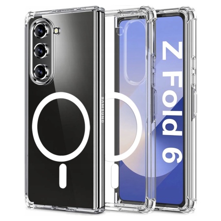 Husa pentru Samsung Galaxy Z Fold6 - Techsuit Shockproof Clear Silicone MagSafe - Clear