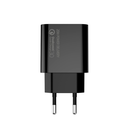 Incarcator Priza, USB, Type-C, 20W, Quick Charger - ColorWay (CW-CHS025QPD-BK) - Black