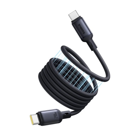 Cablu Baseus PicoGo Magnetic USB-C la USB-C, 240W, 1m, Negru