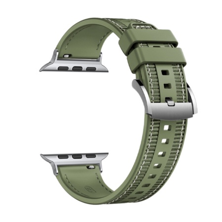 Curea pentru Apple Watch 1/2/3/4/5/6/7/8/9/10/SE/SE 2/Ultra/Ultra 2 (42/44/45/46/49mm) - Techsuit Watchband (W051) - Green