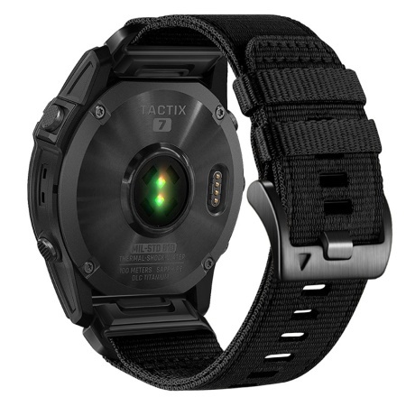 Curea pentru Instinct 2S/2S Solar/Approach S70 42mm/fenix 7S Pro Sapphire Solar - Techsuit Watchband (W070) - Obsidian Black