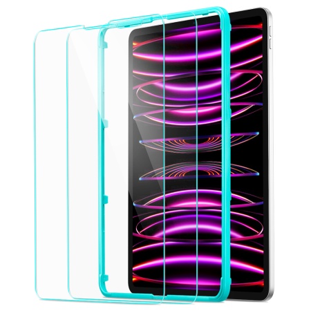 Folie pentru iPad Pro 12.9 2018 / 2020 / 2021 / 2022 (set 2) - ESR Tempered Glass 9H - Clear