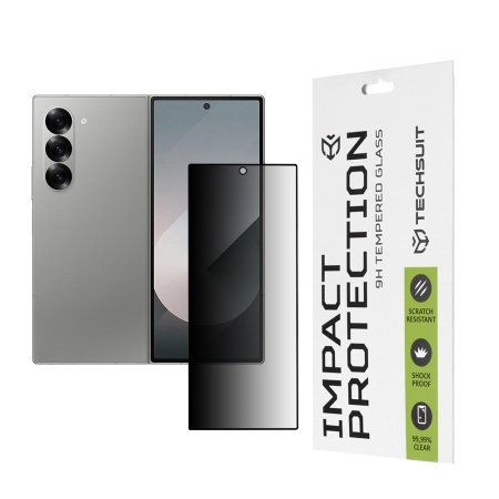 Folie pentru Samsung Galaxy Z Fold6 - Techsuit 111D Privacy FullÂ Glue [Outside Screen] - Black