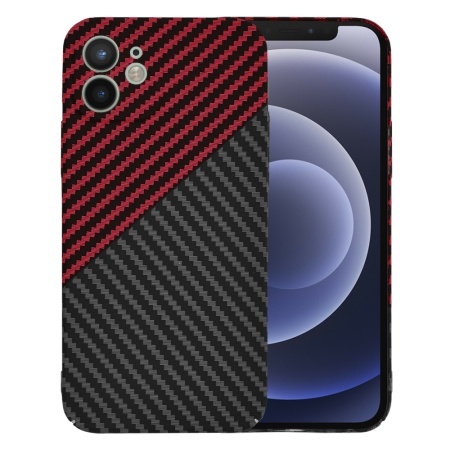 Husa pentru iPhone 12 - Techsuit Carbonite FiberShell - Red Vortex