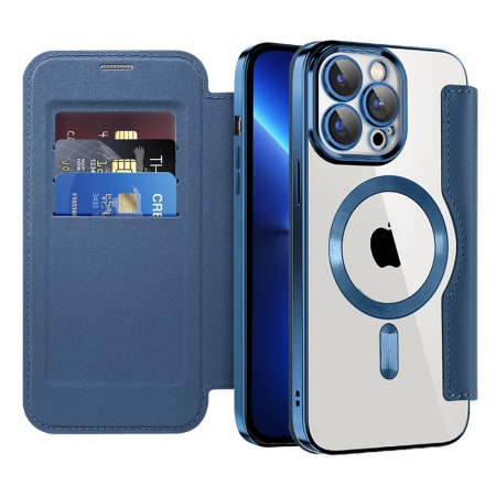 Husa pentru iPhone 13 Pro Max - Techsuit SmartMag Book Case - Blue