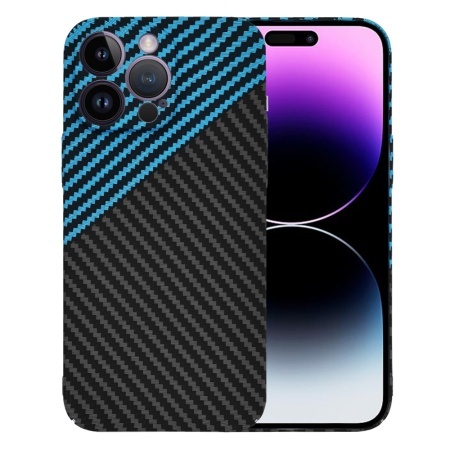 Husa pentru iPhone 14 Pro Max - Techsuit Carbonite FiberShell - Blue Pulse