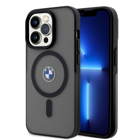 Husa pentru iPhone 15 Pro - BMW Hardcase IML Signature MagSafe (BMHMP15LDSLK) - Black