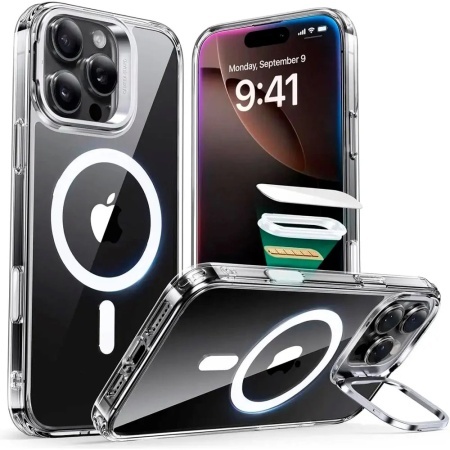 Husa pentru iPhone 16 Pro Max - ESR Classic Hybrid HaloLock Kickstand - Clear