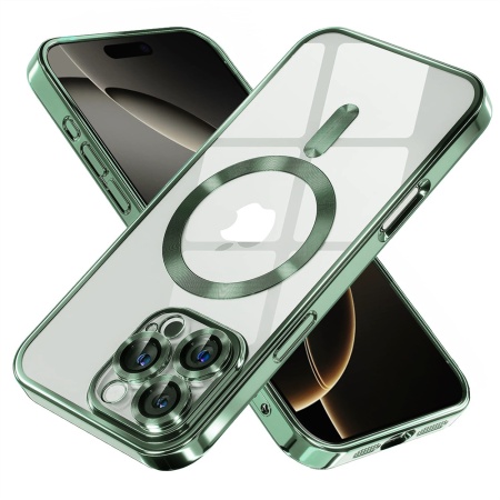 Husa pentru iPhone 16 Pro Max - Techsuit Luxury Crystal MagSafe - Deep Green