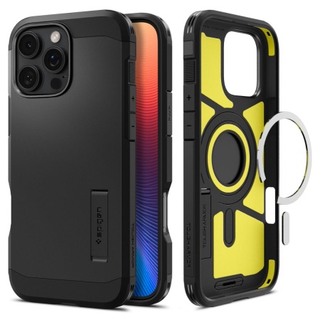 Husa pentru iPhone 16 Pro - Spigen Tough Armor MagSafe - Black