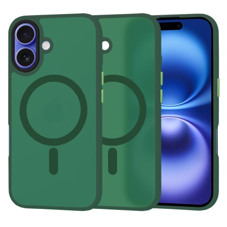 Husa pentru iPhone 16 - Techsuit HaloFrost MagSafe Series - Midnight Green
