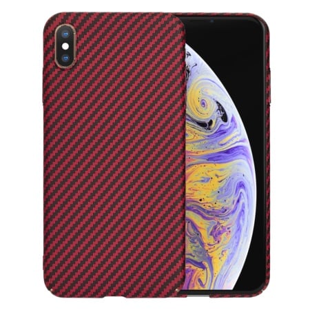Husa pentru iPhone XS Max - Techsuit Carbonite FiberShell - Red