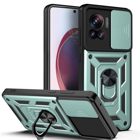 Husa pentru Motorola Edge 30 Ultra - Techsuit CamShield Series - Green