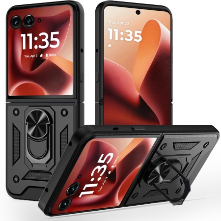 Husa pentru Motorola Razr 60 Ultra - Techsuit CamShield Series - Black