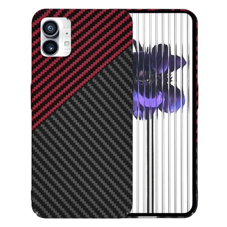 Husa pentru Nothing Phone (1) - Techsuit Carbonite FiberShell - Red Vortex